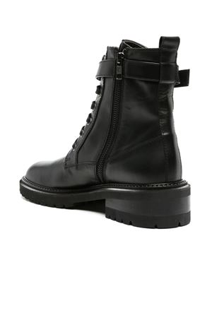 Black calf leather military boots VIA ROMA 15 | 4038NERO